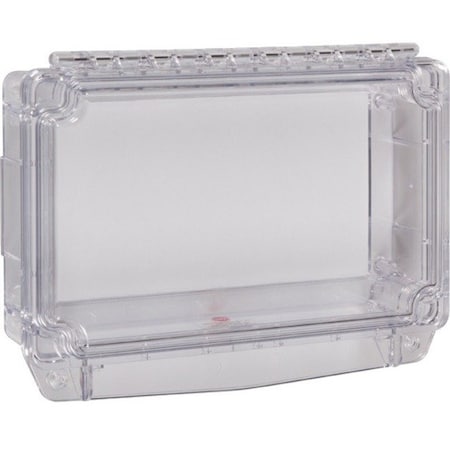 Universal Stopper Cover, Polycarbonate, Surface Mount, 8 1/4 in W x 4 3/4 in H x 2 in D, Clear