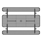 8ft Rectangle Picnic Table With Umbrella Hole