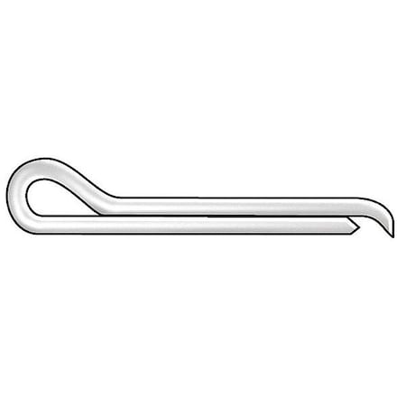 Extended Prong Cotter Pin, 3/8 in Dia, 4 in L, Low Carbon Steel, 25 PK