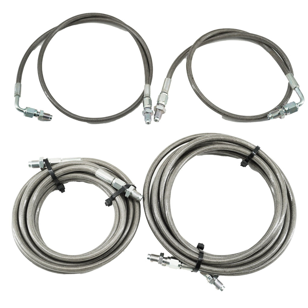 Stainless Main Front & Rear Brake Line Replacement Kit for 92-95 Honda Civic EG