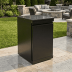 Black Single-door Storage Locker Outdoor Kitchen Islands