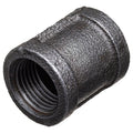 Straight Black Coated Malleable Iron Pipe Fitting, 1" Pipe, Female BSPT, Malleable Iron, Class 150