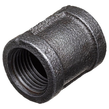 Straight Black Coated Malleable Iron Pipe Fitting, 1" Pipe, Female BSPT, Malleable Iron, Class 150