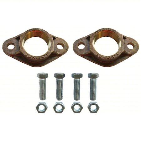 Flange,StainlessSteel,FNPT,1in,PK2