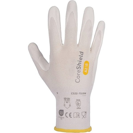Cut Protection Gloves,White,10",PR