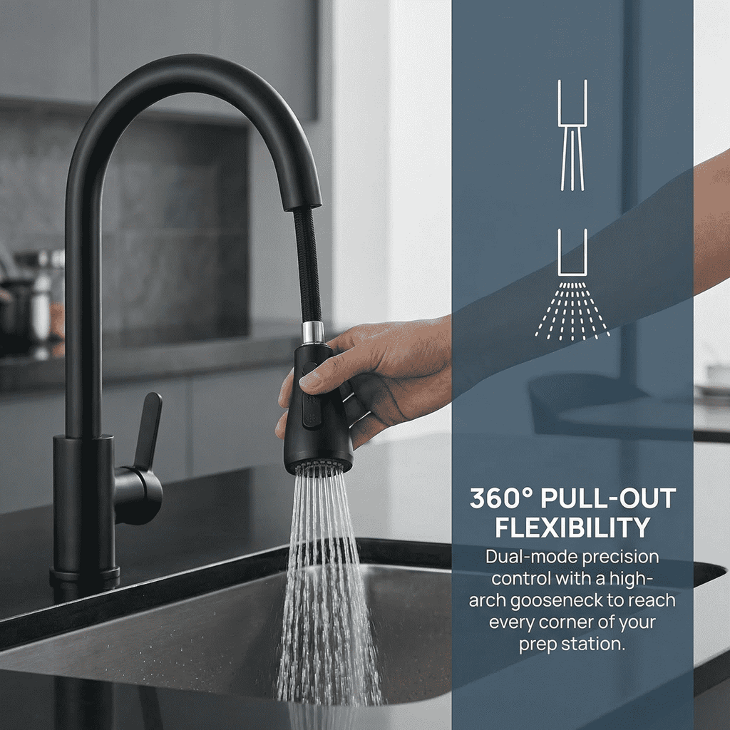 Single Door Sink Cabinet with Tap Stainless Steel Outdoor Kitchen