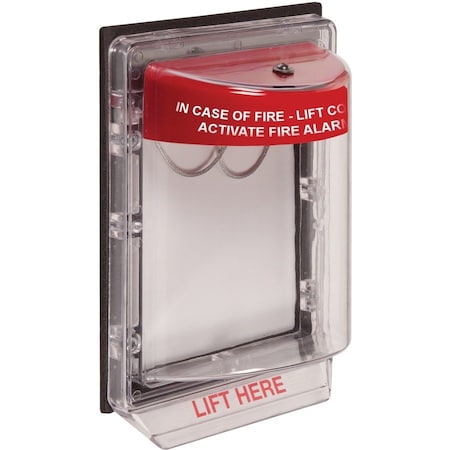 Universal Stopper Cover, Polycarbonate, 5 in W x 6 1/4 in H x 3 1/4 in D, Clear