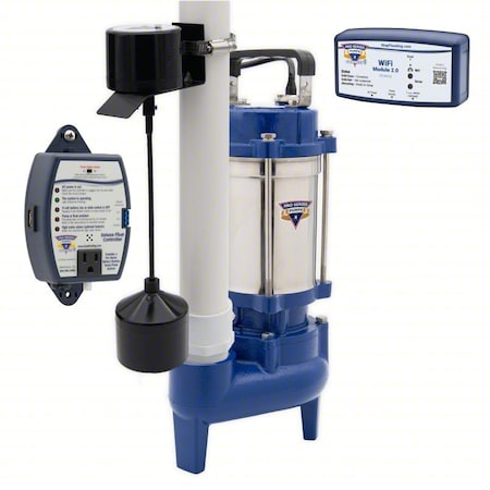 SewageEjectorPump,10ft,0.4hp,115VAC