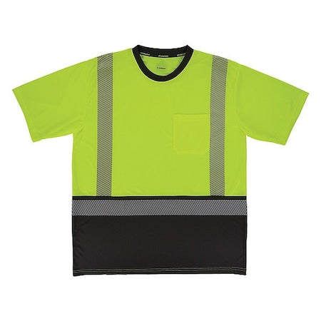 Hi-Vis Shirt,XL,Lime,Short Sleeve