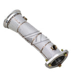 Single Catless High Flow Stainless Exhaust Downpipe for A4 A5 Q5 B9.5 2.0T