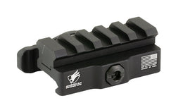 American Defense Mfg. Picatinny Riser |  Quick Detach Mount |  Fits Picatinny |  5 Slots |  Anodized Finish |  Black