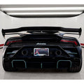 VRS Style Dry Carbon Fiber Rear Wing with Base Panel for Lamborghini Huracan LP580 LP610 EVO