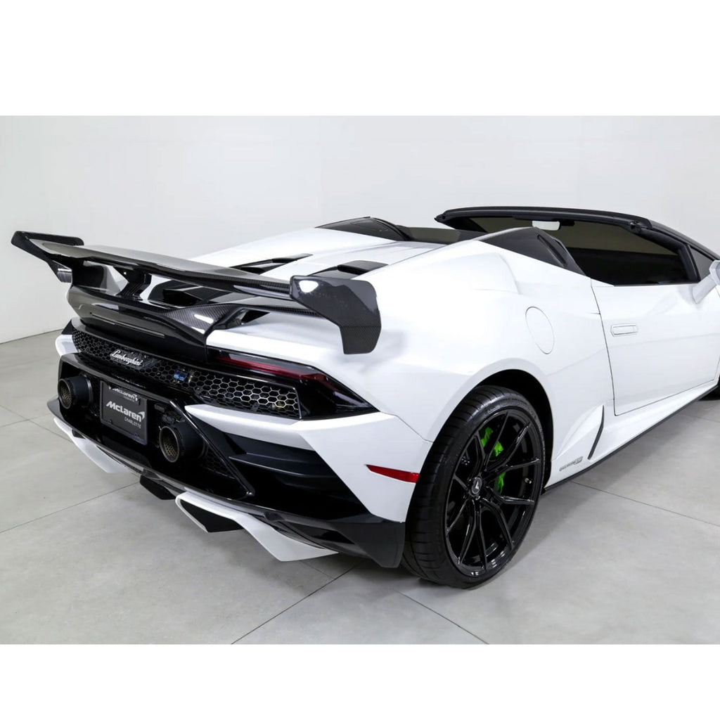 VRS Style Dry Carbon Fiber Rear Wing with Base Panel for Lamborghini Huracan LP580 LP610 EVO