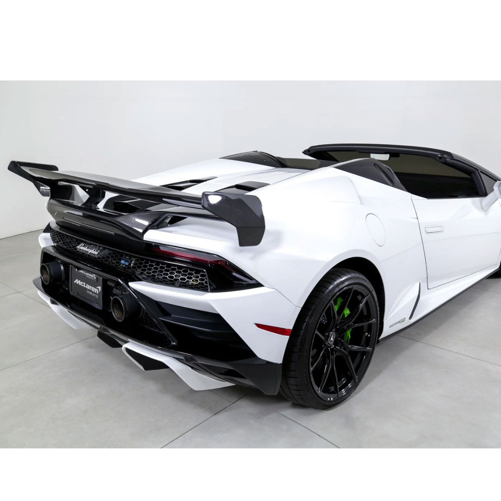VRS Style Dry Carbon Fiber Rear Wing with Base Panel for Lamborghini Huracan LP580 LP610 EVO