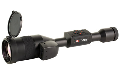 ATN Corp THOR 5 LRF |  Thermal Rifle Scope |  5-40X75MM |  30MM Main Tube |  640x480 Sensor Resolution |  Multiple Reticles |  Matte Finish |  Black |  Integrated Laser Range Finder