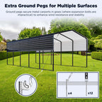 12'x25' Metal Carport with Corrugated Roof