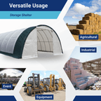 W30'xL40'xH15' Single Truss Arch Storage Shelter