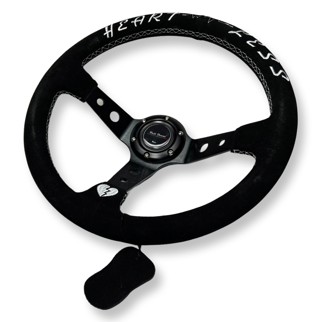 Deep Dish 350mm Steering Wheel + Short Hub Adapter Kit For Mustang Focus Fiesta Mazda