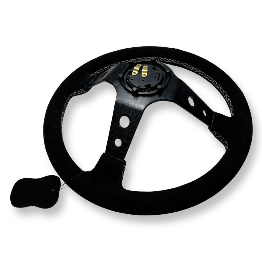 Suede Steering Wheel + Hub Adapter Kit For Subaru Impreza WRX STI Legacy Eclipse