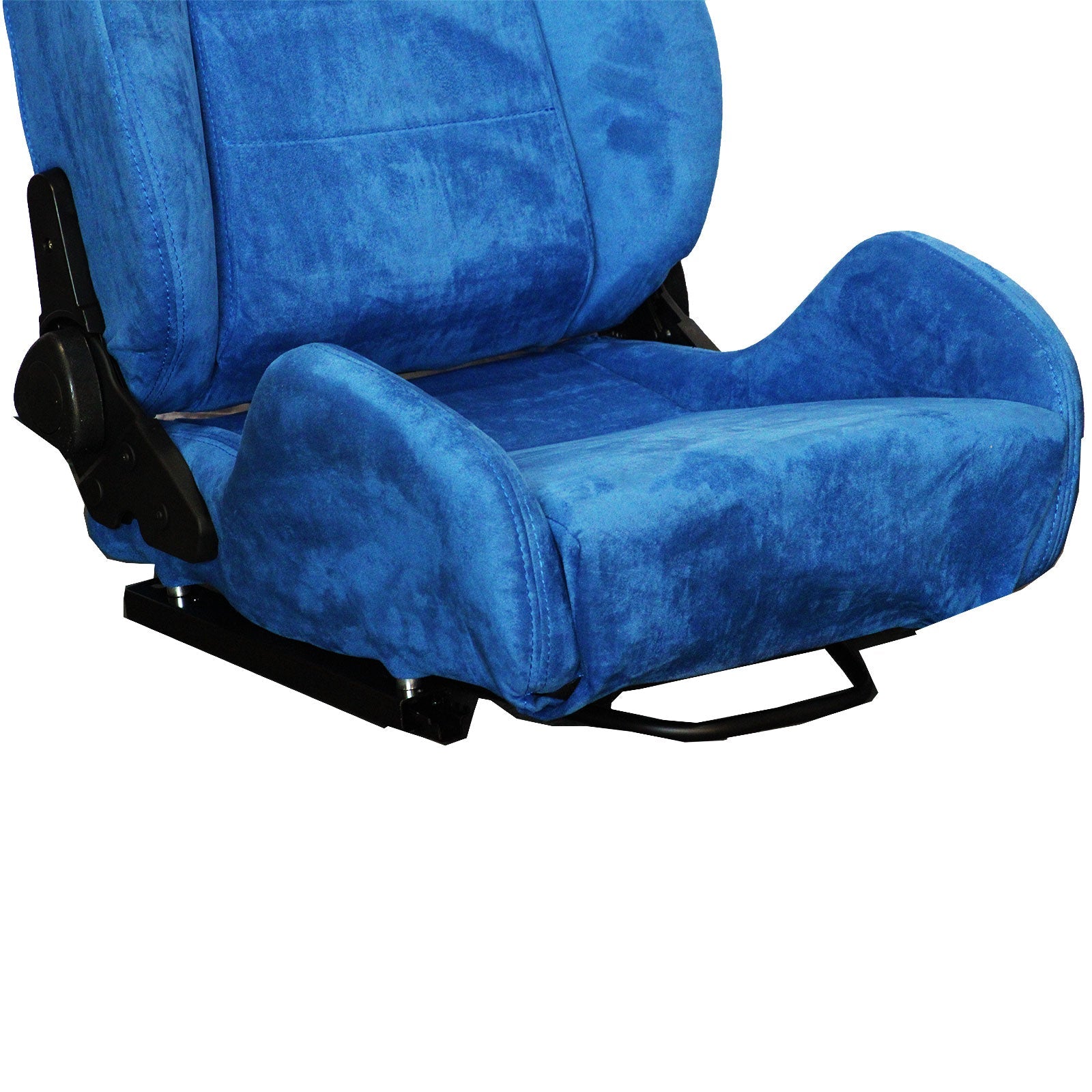 Miami Blue Universal Adjustable Black Luxury Racing SR3 Style Alcantara Seat
