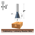 BOSCH 84703MC 14å¡ x 1/2 In. Carbide Tipped Dovetail Bit (Router Bit)