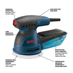 BOSCH ROS20VSC 120V 5" Random Orbit Sander Kit