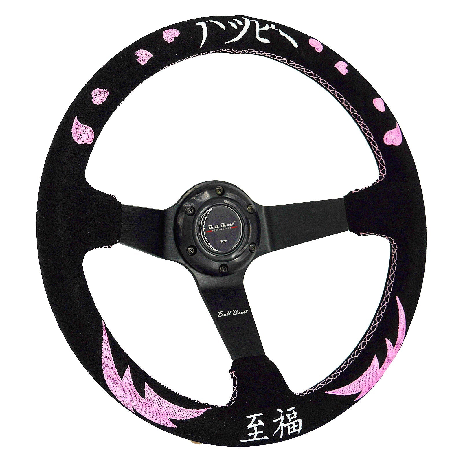 Bliss 350mm Steering Wheel + Short Hub Adapter Kit For Mazda Miata RX-7 RX-8 MX-3 MX-6