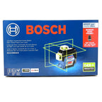 BOSCH GLL3-330CG-B 360-Degree Green Beam Three-Plane Line Laser Level with 2 Batteries