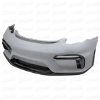 GT4 Style Half Carbon Fiber Front Bumper for Porsche Cayman 981 13-15