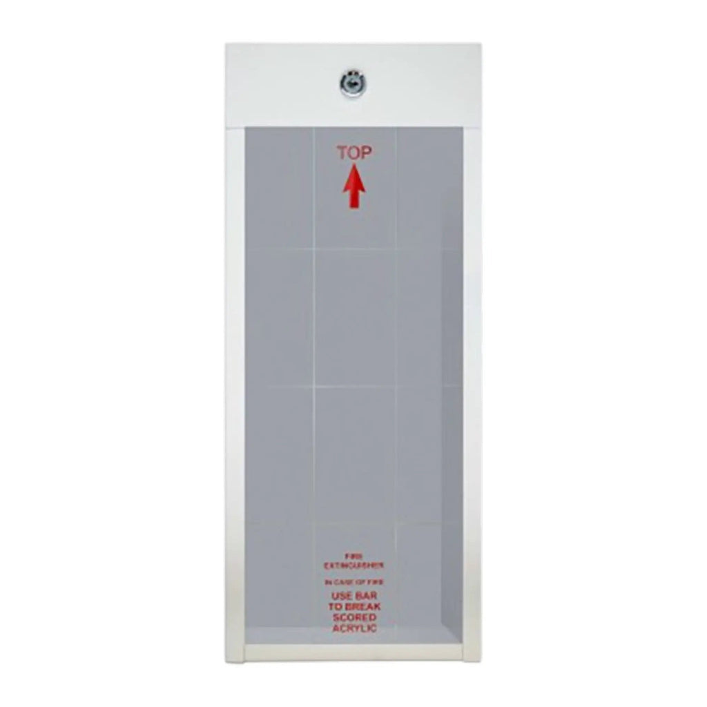 Fire Extinguisher Cabinet 5 lb White Durable Design