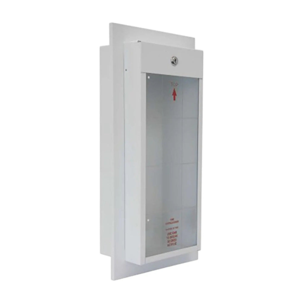 Fire Extinguisher Cabinet 5 lb White Durable Design