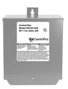 Goulds CB20412CR, Simplex CSCR Control Box, 2 HP, 230 Volts, 1 Phase
