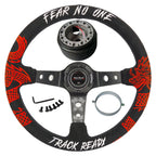 Track Ready Suede Steering Wheel + Hub Adapter Kit For Toyota Corolla, Hilux Pickup
