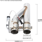 Universal 2.5 Inch Stainless Steel Exhaust Valve Pipe Kit