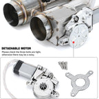 Universal 3 Inch Stainless Steel Exhaust Valve Pipe Kit