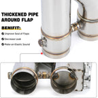 Universal 2.5 Inch Stainless Steel Exhaust Valve Pipe Kit