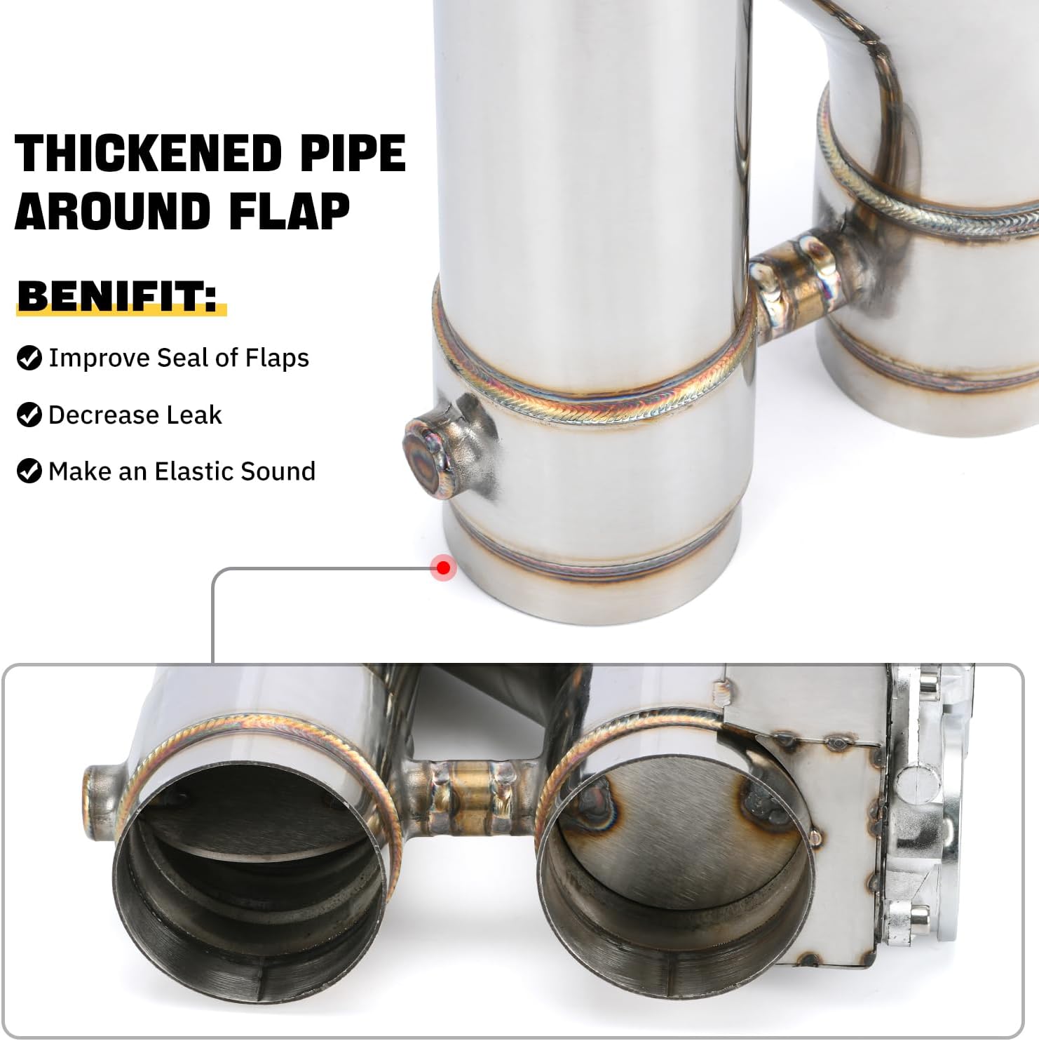 Universal 3 Inch Stainless Steel Exhaust Valve Pipe Kit