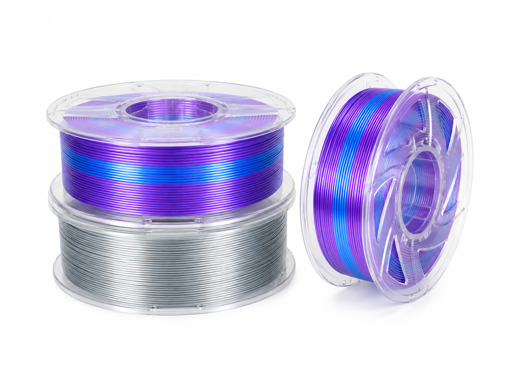 Hello3D Rainbow PLA Silk Filament – 1.75mm, 1kg