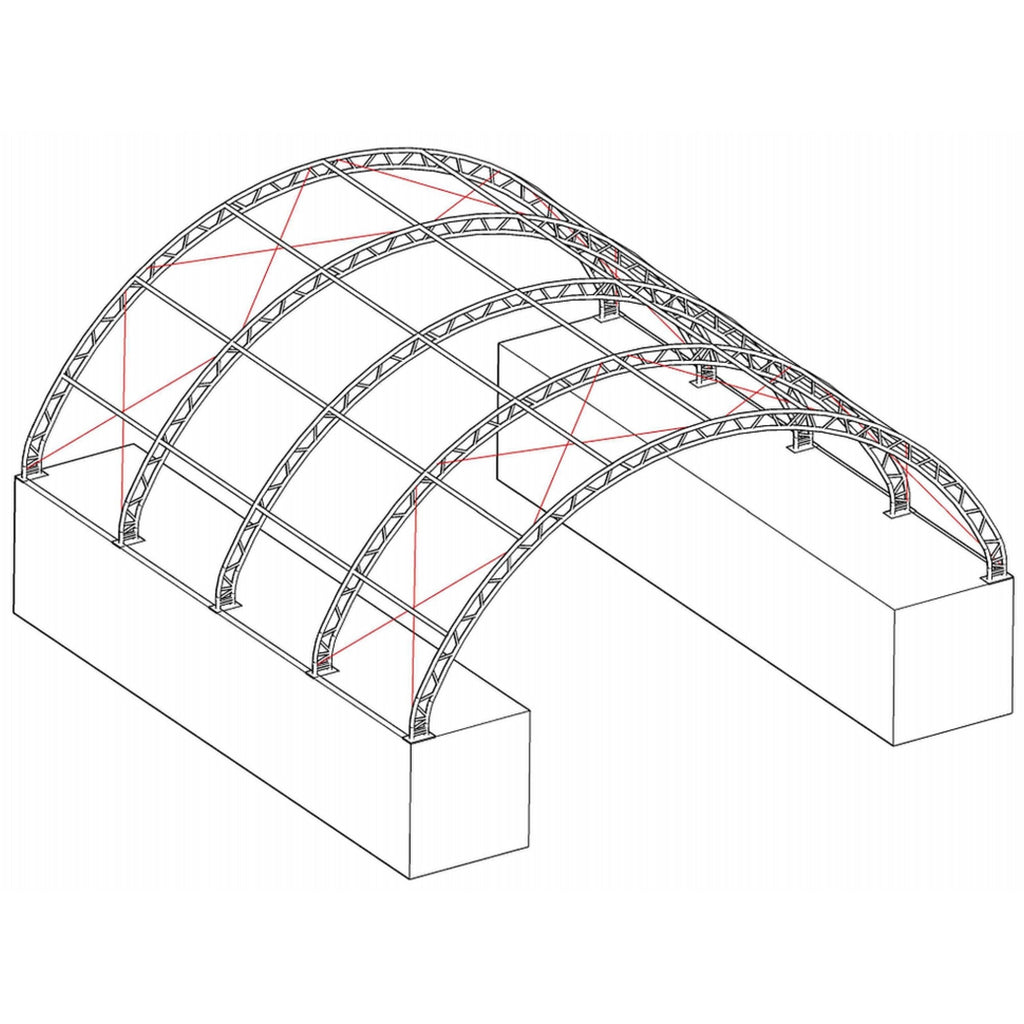 40'x40'x15' Double Truss Shipping Container Canopy Shelter