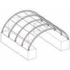40'x40'x15' Double Truss Shipping Container Canopy Shelter