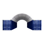 20'x40' Shipping Container Canopy Shelter