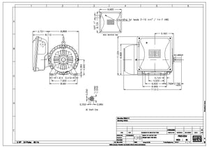 WEG 00318ES1E184T-W22 3 HP 4P 182/4T 1Ph 208-230/460 V 60 Hz IC411 - TEFC - Foot-mounted Electric Motor