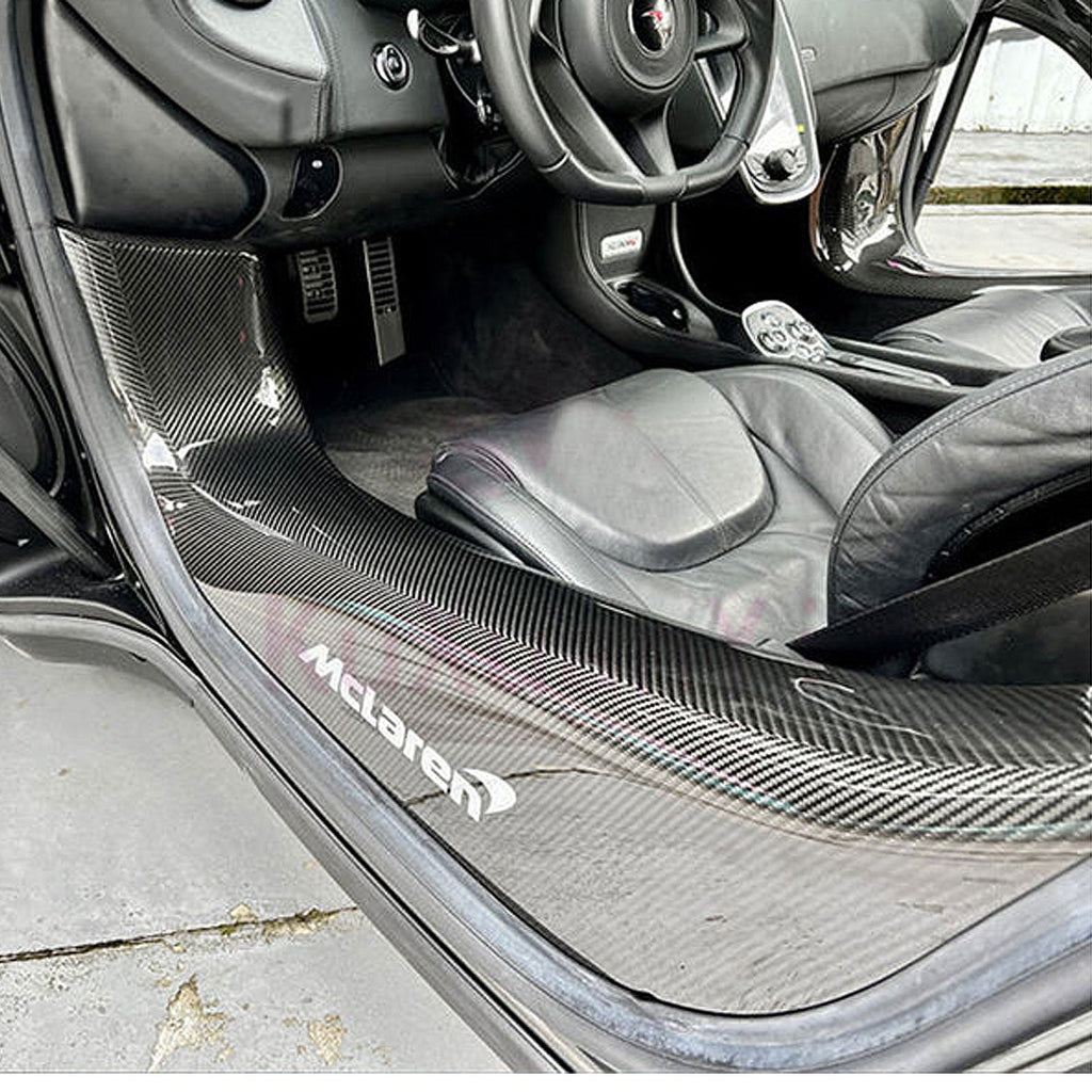 Dry Carbon Fiber Door Sill Covers for McLaren 540 570S 570GT 600LT