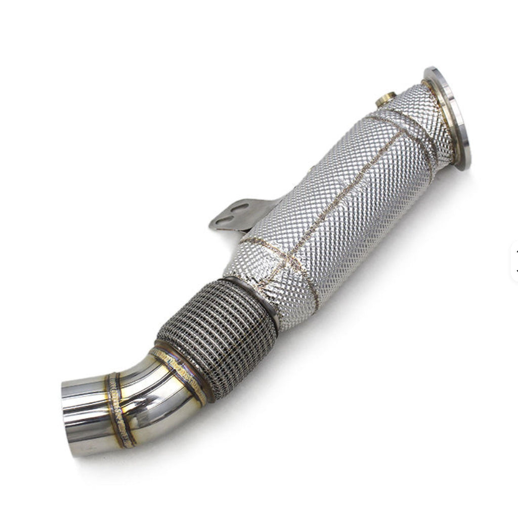 High Flow T304 Stainless Exhaust Downpipe for Toyota Supra A90 BMW G20 G29 M340i 3.0T