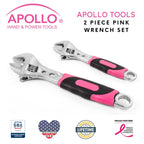 2 Adjustable Wrenches - Pink - DT5007P