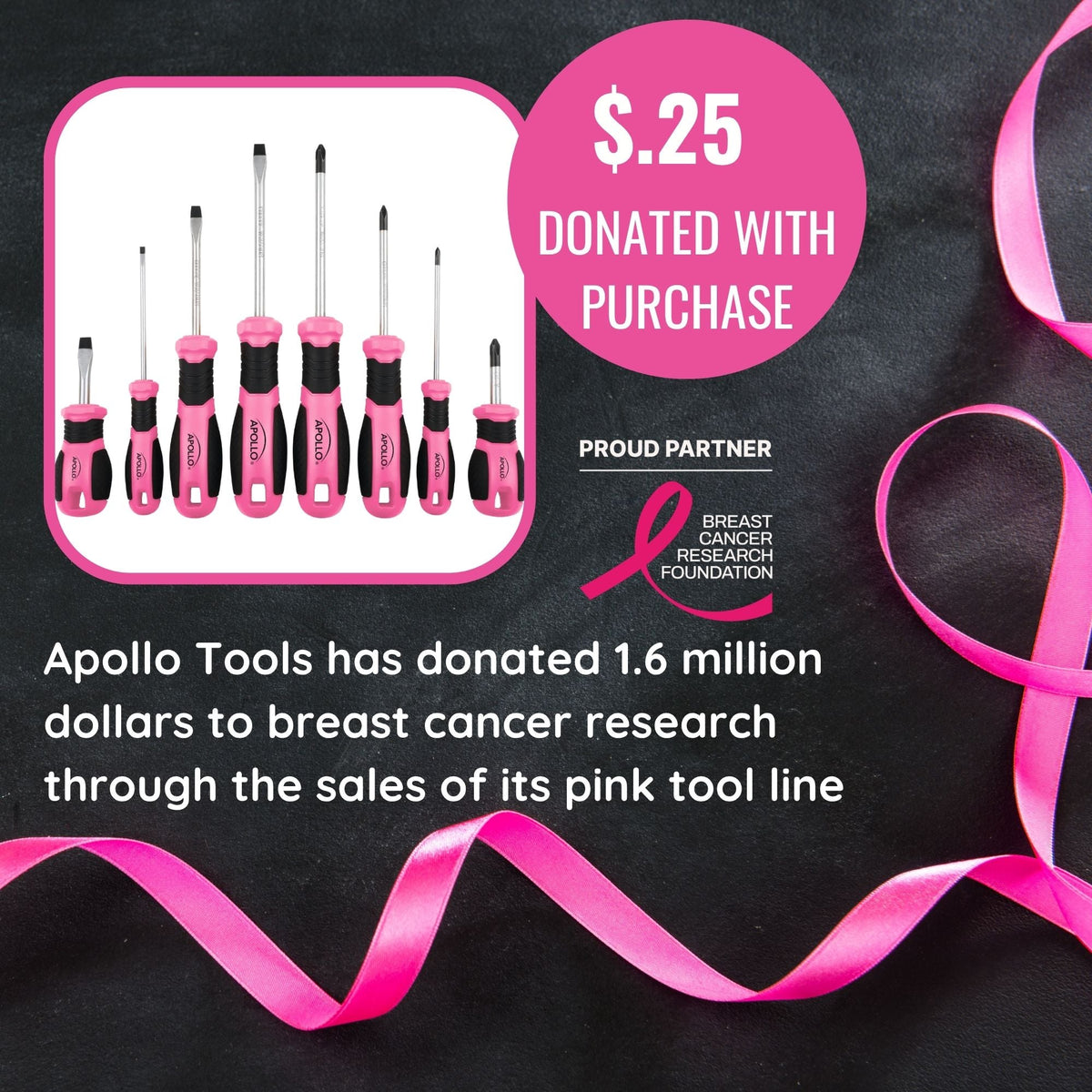 Apollo Tools 8 Pink Essential Screwdriver Set DT5018P