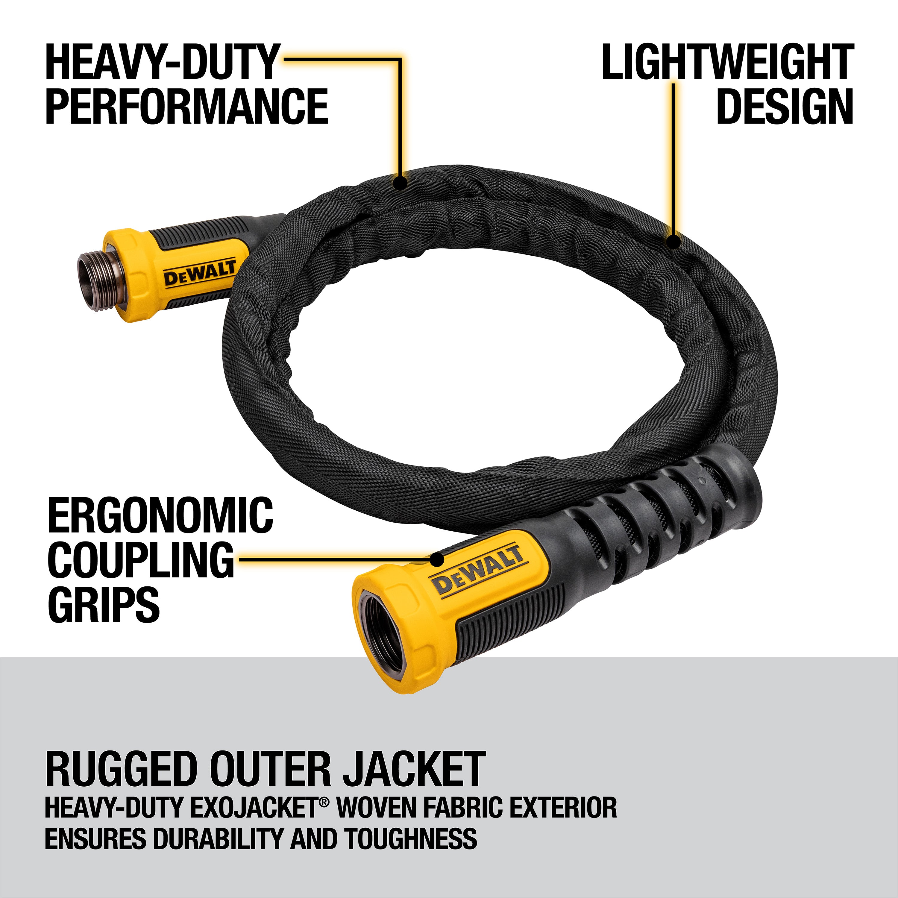 DEWALT 6 ft x 5/8" Fabric Hose DXMH3306