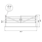 20 ft Farm Driveway Gate with Diagonal Tubes, Dual Swing