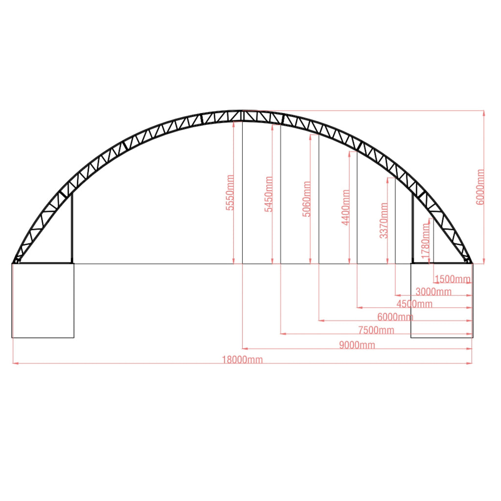 60'x40'x20' Double Truss Container Canopy Shelter