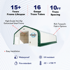W30'xL60'xH20' Double Truss Storage Shelter